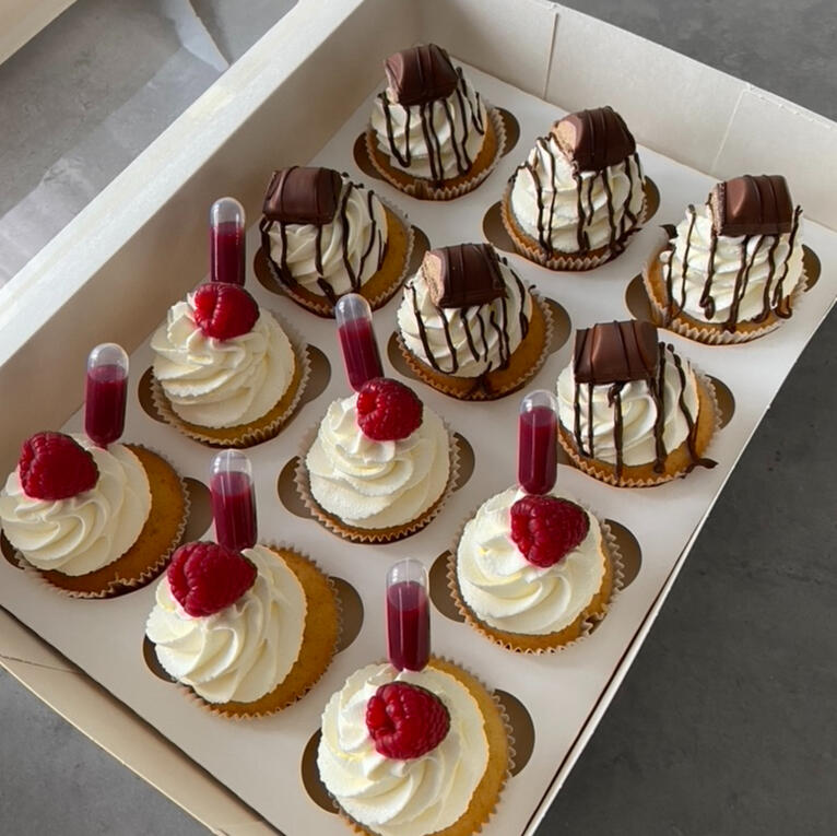 Cupcakes Fruits rouge &amp; Nutella-Kinder