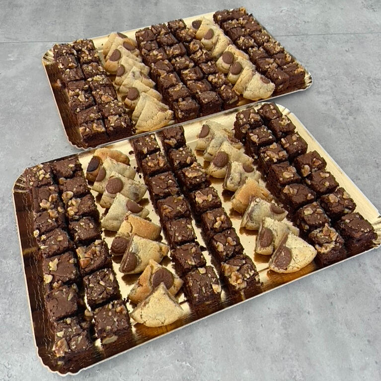 Plateau de bouchées de brownie & cookie